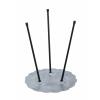 Beistelltisch Set Metall Dekotisch ø 35 cm Aluminium mit Struktur Silber