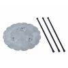 Beistelltisch Set Metall Dekotisch ø 35 cm Aluminium mit Struktur Silber