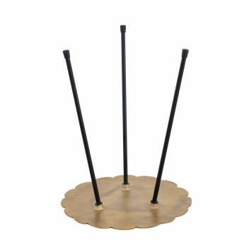 Beistelltisch Set Metall Dekotisch ø 35 cm Aluminium mit Struktur Gold