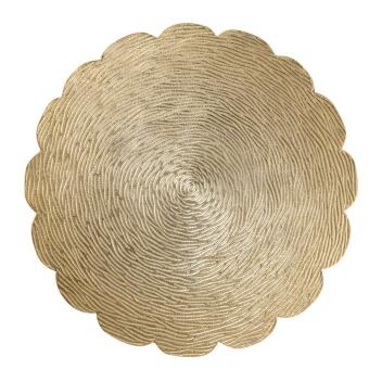 Beistelltisch Set Metall Dekotisch ø 35 cm Aluminium mit Struktur Gold