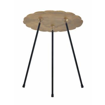 Beistelltisch Set Metall Dekotisch ø 35 cm Aluminium mit Struktur Gold