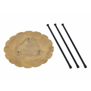 Beistelltisch Set Metall Dekotisch ø 35 cm Aluminium mit Struktur Gold