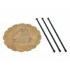 Beistelltisch Set Metall Dekotisch ø 35 cm Aluminium mit Struktur Gold