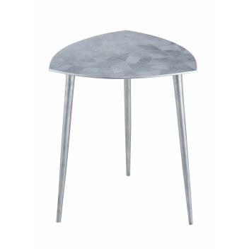 Beistelltisch Metall Dekotisch Alster 40cm dreieckig Aluminium silber