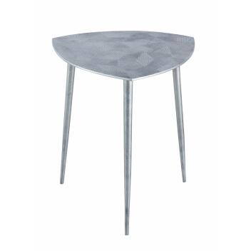 Beistelltisch Metall Dekotisch Alster 40cm dreieckig Aluminium silber