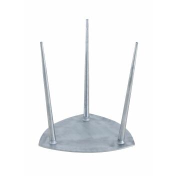 Beistelltisch Metall Dekotisch Alster 40cm dreieckig Aluminium silber