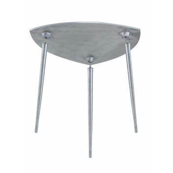 Beistelltisch Metall Dekotisch Alster 40cm dreieckig Aluminium silber