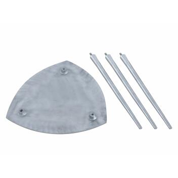 Beistelltisch Metall Dekotisch Alster 40cm dreieckig Aluminium silber