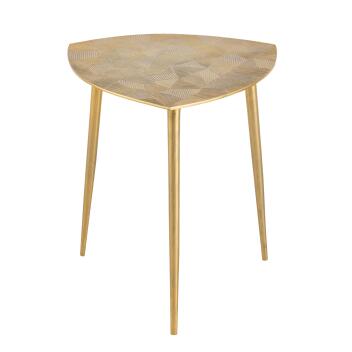 Beistelltisch Metall Dekotisch Alster 40cm dreieckig Aluminium gold