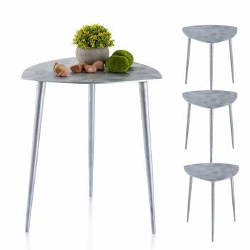 Beistelltisch Metall 4er Set Dekotisch 40cm dreieckig...