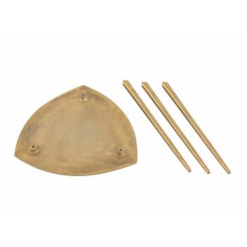 Beistelltisch Metall 4er Set Dekotisch 40cm dreieckig Aluminium gold