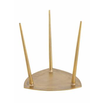 Beistelltisch Metall 4er Set Dekotisch 40cm dreieckig Aluminium gold