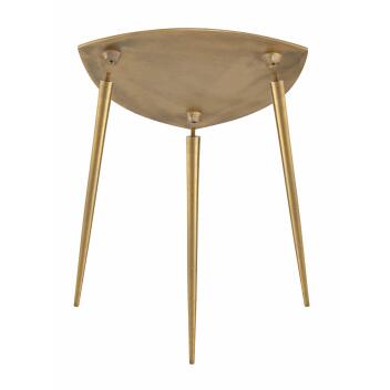 Beistelltisch Metall 4er Set Dekotisch 40cm dreieckig Aluminium gold