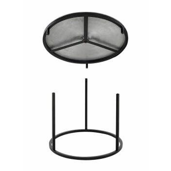 Couchtisch Set 2-teilig ø 55 Beistelltisch silber rund Wohnzimmer