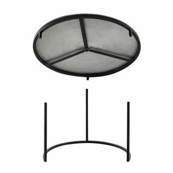 Couchtisch Set 2-teilig ø 55 Beistelltisch silber rund Wohnzimmer