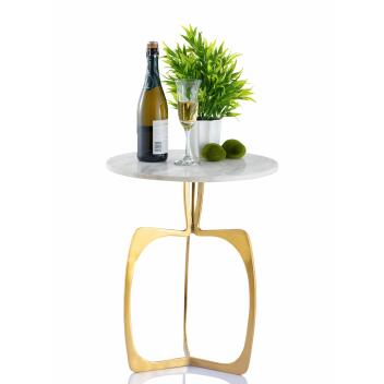 Beistelltisch Metall rund ø 45 cm Dekotisch Marmor...
