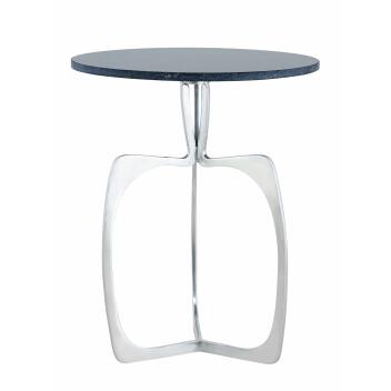 Beistelltisch Metall rund ø 45 cm Dekotisch Marmor Sohoo silber