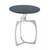 Beistelltisch Metall rund ø 45 cm Dekotisch Marmor Sohoo silber