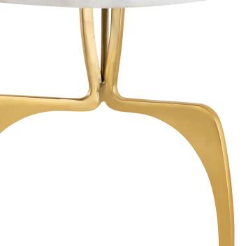Beistelltisch Metall rund ø 45 cm Dekotisch Marmor Sohoo gold
