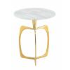 Beistelltisch Metall rund ø 45 cm Dekotisch Marmor Sohoo gold