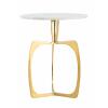 Beistelltisch Metall rund ø 45 cm Dekotisch Marmor Sohoo gold