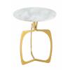 Beistelltisch Metall rund ø 45 cm Dekotisch Marmor Sohoo gold