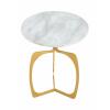 Beistelltisch Metall rund ø 45 cm Dekotisch Marmor Sohoo gold