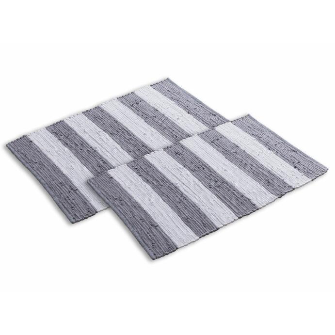 Badteppich Set 2 groß 100% Baumwolle Badematte Badvorleger Badezimmerteppich