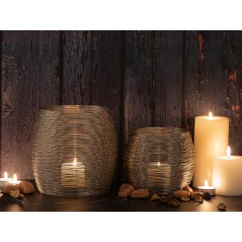 Teelichthalter Set 2-teilig Windlichter Kerzenständer Paris silber Kerzenhalter