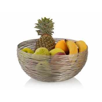 Obstschale ø 30 cm Brotkorb Obstkorb rund silber...