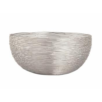 Obstschale ø 30 cm Brotkorb Obstkorb rund silber dollce Metall Drahtstruktur