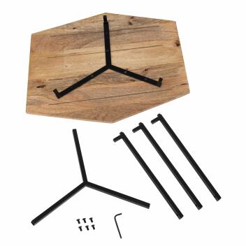 Couchtisch Beistelltisch nachhaltig Wohnzimmer Tisch Inka Metall Gestell schwarz