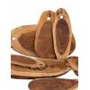 Servierbrett Baumscheibe Schneidebrett Serviertablett Akazie massiv 60 x 30 cm