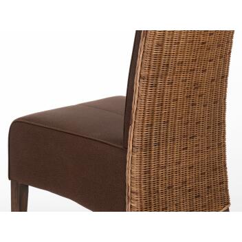 Rattanstuhl 2er set Polsterstuhl Antonio Polster...
