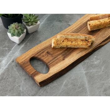 Holzbrett Servierbrett Dekotablett Thor 70x15cm Dekobrett Akazie massiv Vegan