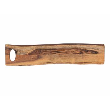Holzbrett Servierbrett Dekotablett Thor 70x15cm Dekobrett Akazie massiv Vegan