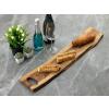 Holzbrett Servierbrett Dekotablett Thor 70x15cm Dekobrett Akazie massiv Vegan