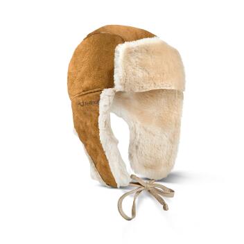Lammfell-Mütze Leder-Haube Größe 52-62...