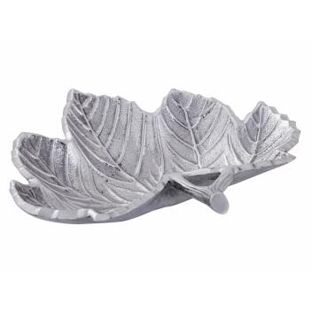 Dekoschale Schale Aluminium Leaf gold o. silber Blattschale