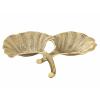 Dekoschale Schale Aluminium Ginkgo 2 Blatt gold o. silber Blattschale