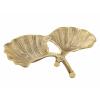 Dekoschale Schale Aluminium Ginkgo 2 Blatt gold o. silber Blattschale