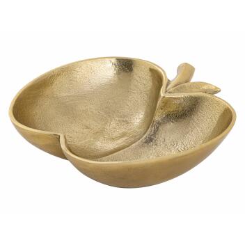 Dekoschale Dekoration Massiv chic Apfel Schale Apple gold o. silber Aluminium