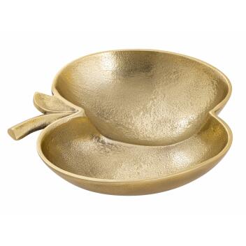 Dekoschale Dekoration Massiv chic Apfel Schale Apple gold o. silber Aluminium