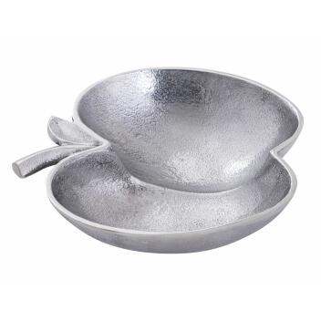 Dekoschale Dekoration Massiv chic Apfel Schale Apple gold o. silber Aluminium