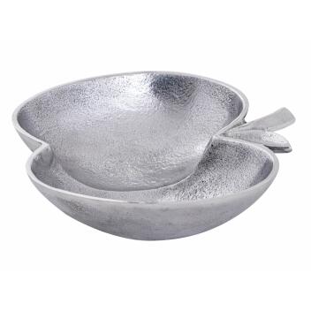 Dekoschale Dekoration Massiv chic Apfel Schale Apple gold o. silber Aluminium