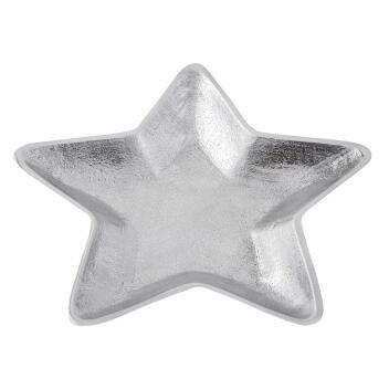 Dekoschalen 2er Set Starlight gold o. silber Weihnachtsdeko Aluminium Stern