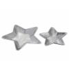 Dekoschalen 2er Set Starlight gold o. silber Weihnachtsdeko Aluminium Stern