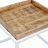 Couchtisch 2er Set quadratisch Satztisch Seattle Metall Gestell weiß