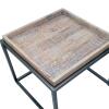 Couchtisch 2er Set quadratisch Satztisch Seattle Metall Gestell white
