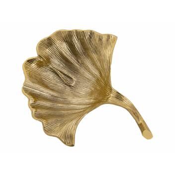 Dekoschale Schale Aluminium Ginkgo groß gold o. silber Blattschale